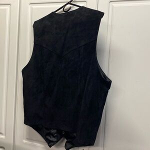 Leather western vest